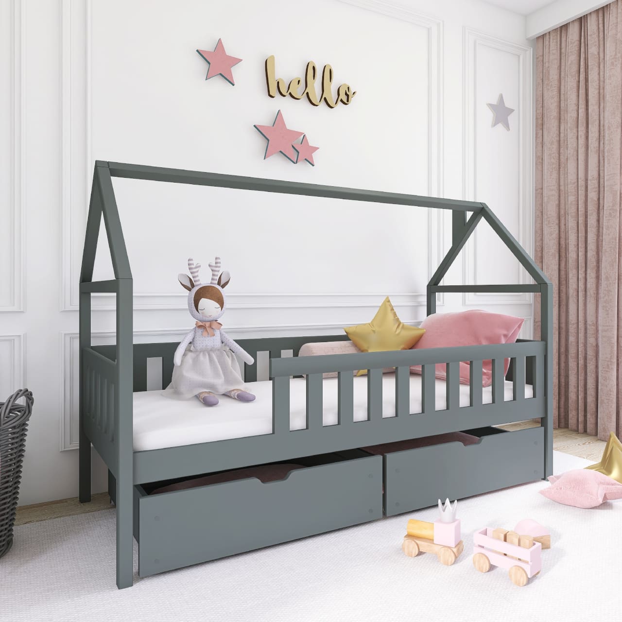 Dřevěná postel CASA 80x160 - Obrázek 18