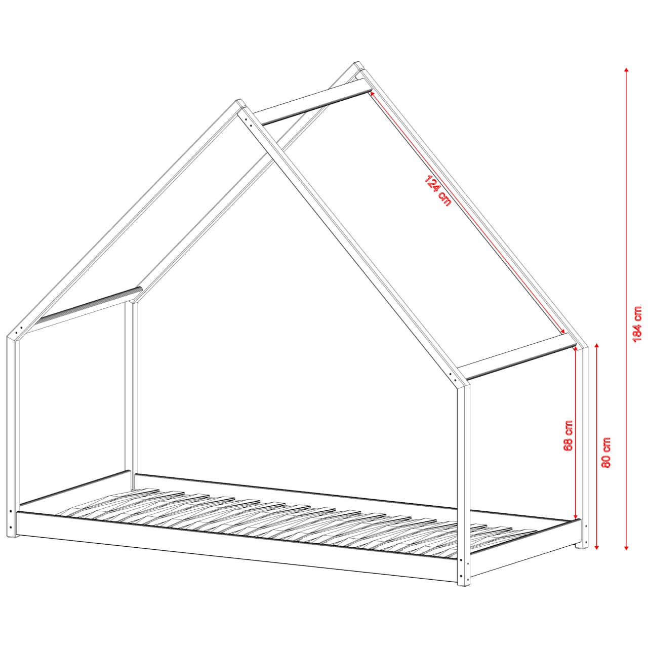Dřevěná postel RISMO 100x200 - Obrázek 5