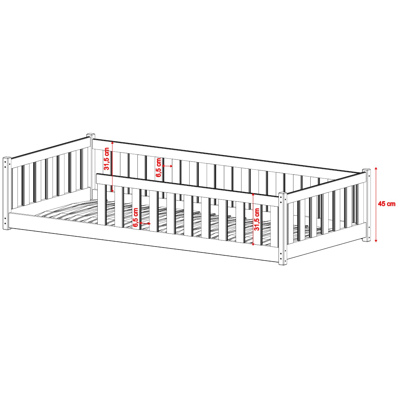 Dřevěná postel TISO 120x200 - Obrázek 4