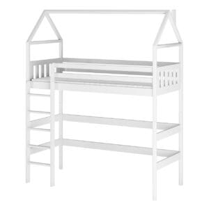 Dřevěná vyvýšená postel pro jednu osobu DEO 90x200