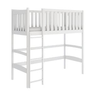 Dřevěná vyvýšená postel pro jednu osobu RAUL 80x180