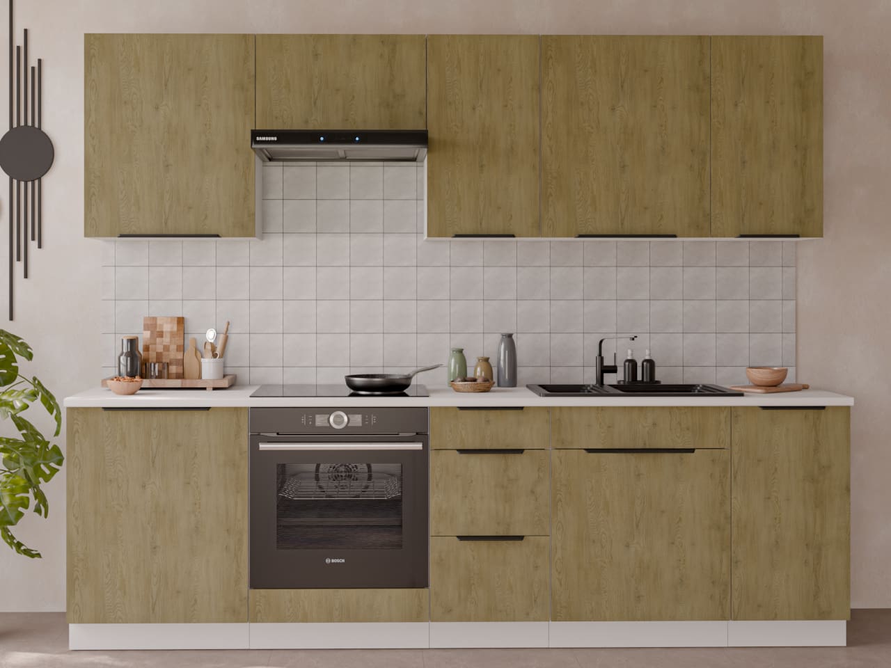 Dřezová skříňka 50 CAMERON 09 bílý / dub cremona - Obrázek 4