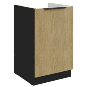 Dřezová skříňka 50 CAMERON 09 černá / dub cremona