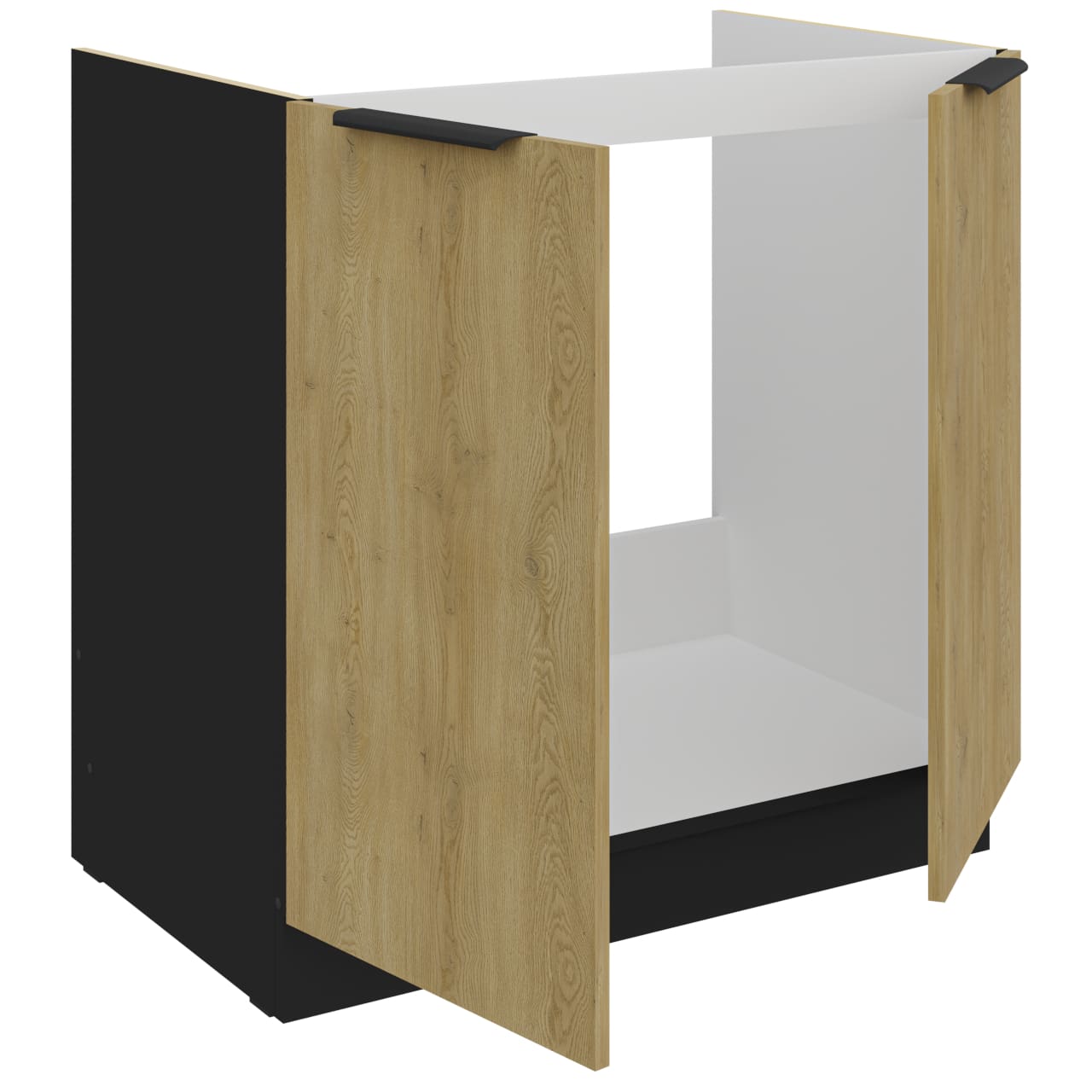 Dřezová skříňka 80 CAMERON 01 černá / dub cremona - Obrázek 2