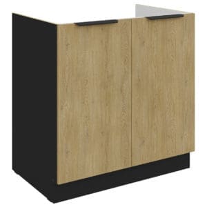 Dřezová skříňka 80 CAMERON 01 černá / dub cremona