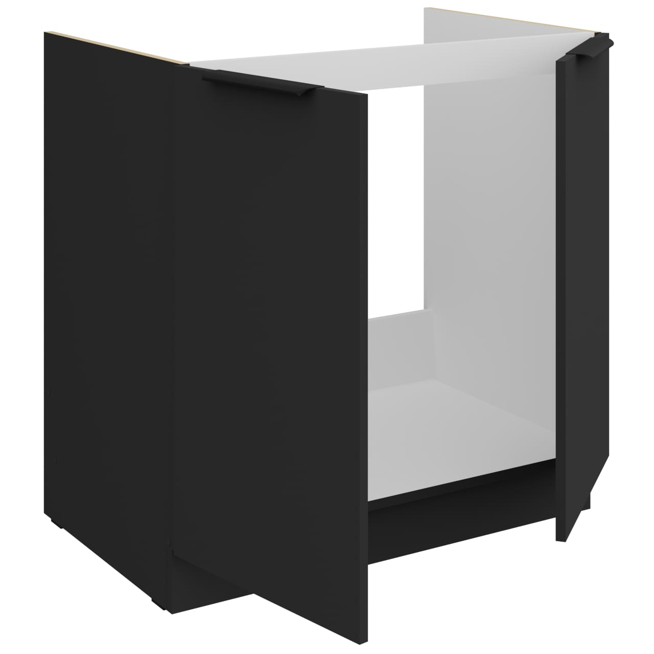 Dřezová skříňka 80 ERIS 01 černý mat / černý - Obrázek 2