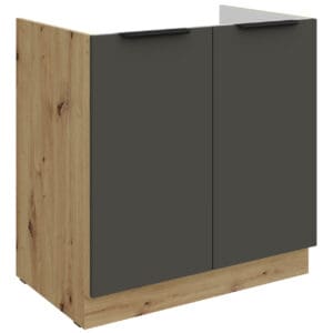 Dřezová skříňka 80 ERIS 01 dub artisan / grafit