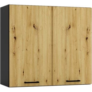 Horní skříňka W80 ELLEN 17 grafit / dub artisan