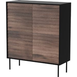 Komoda AKAGI 100 4D černá / ořech