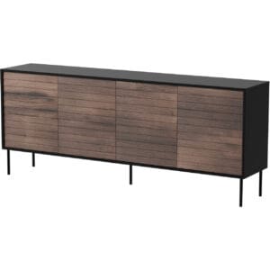 Komoda AKAGI 200 4D černá / ořech