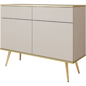 Komoda ARA KSZ107 béžová + zlatá