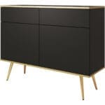 Komoda ARA KSZ107 černá + zlatá
