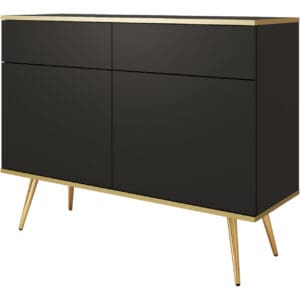 Komoda ARA KSZ107 černá + zlatá