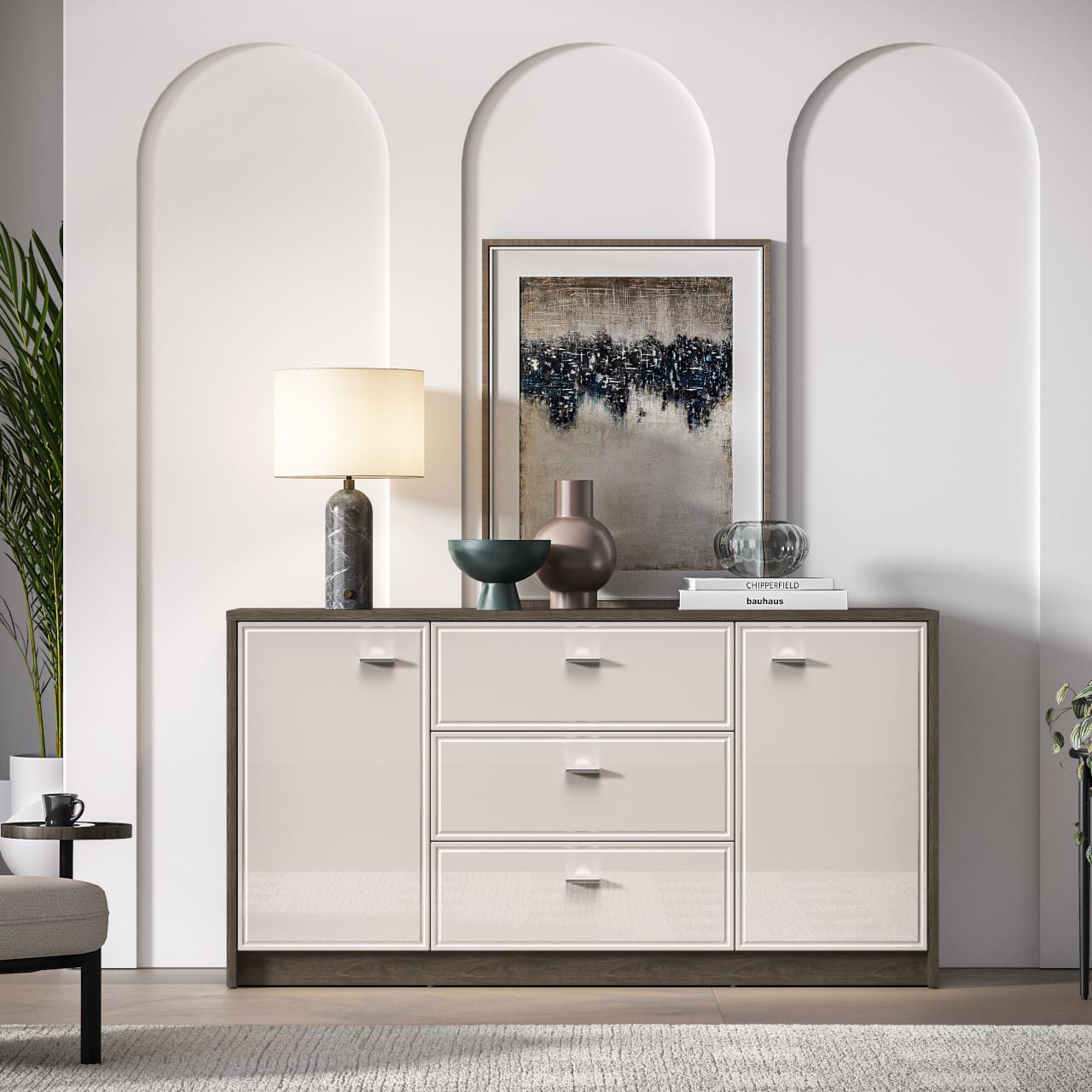 Komoda AVANTI 04 dub windmill tmavý / kašmír - Obrázek 5