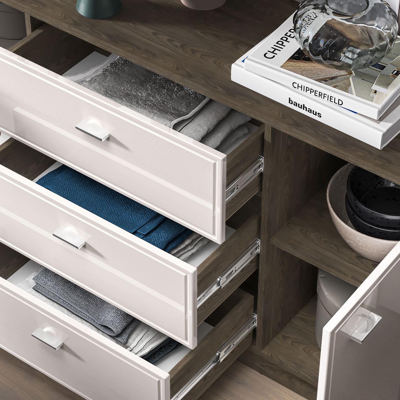 Komoda AVANTI 04 dub windmill tmavý / kašmír - Obrázek 8