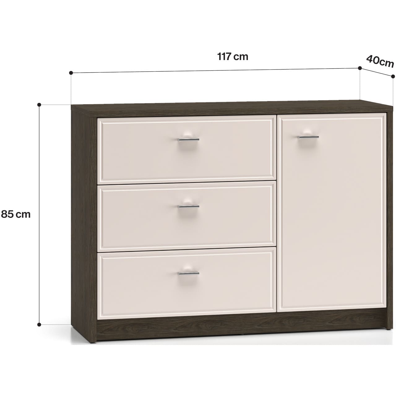 Komoda AVANTI 05 dub windmill tmavý / kašmír - Obrázek 4