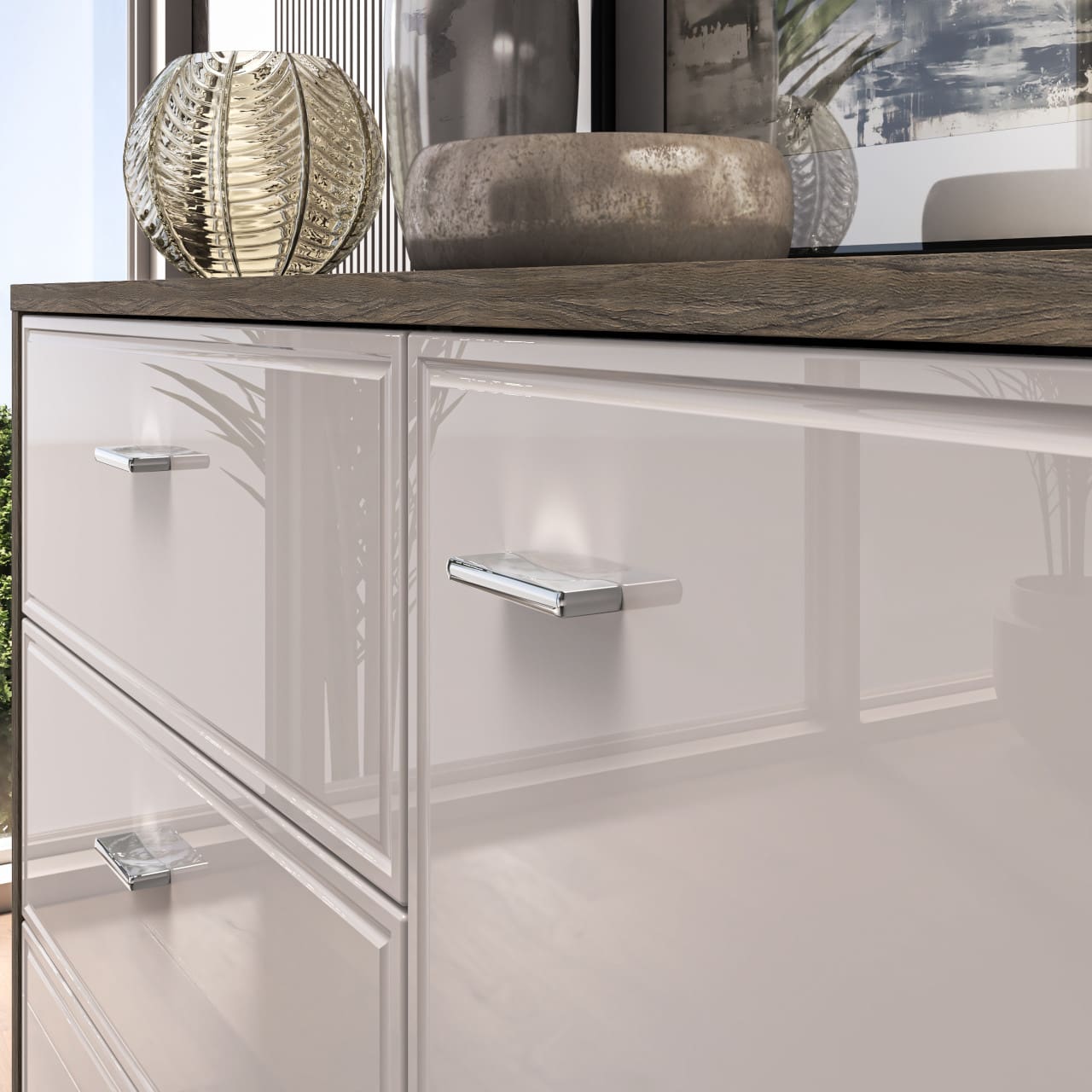 Komoda AVANTI 05 dub windmill tmavý / kašmír - Obrázek 7