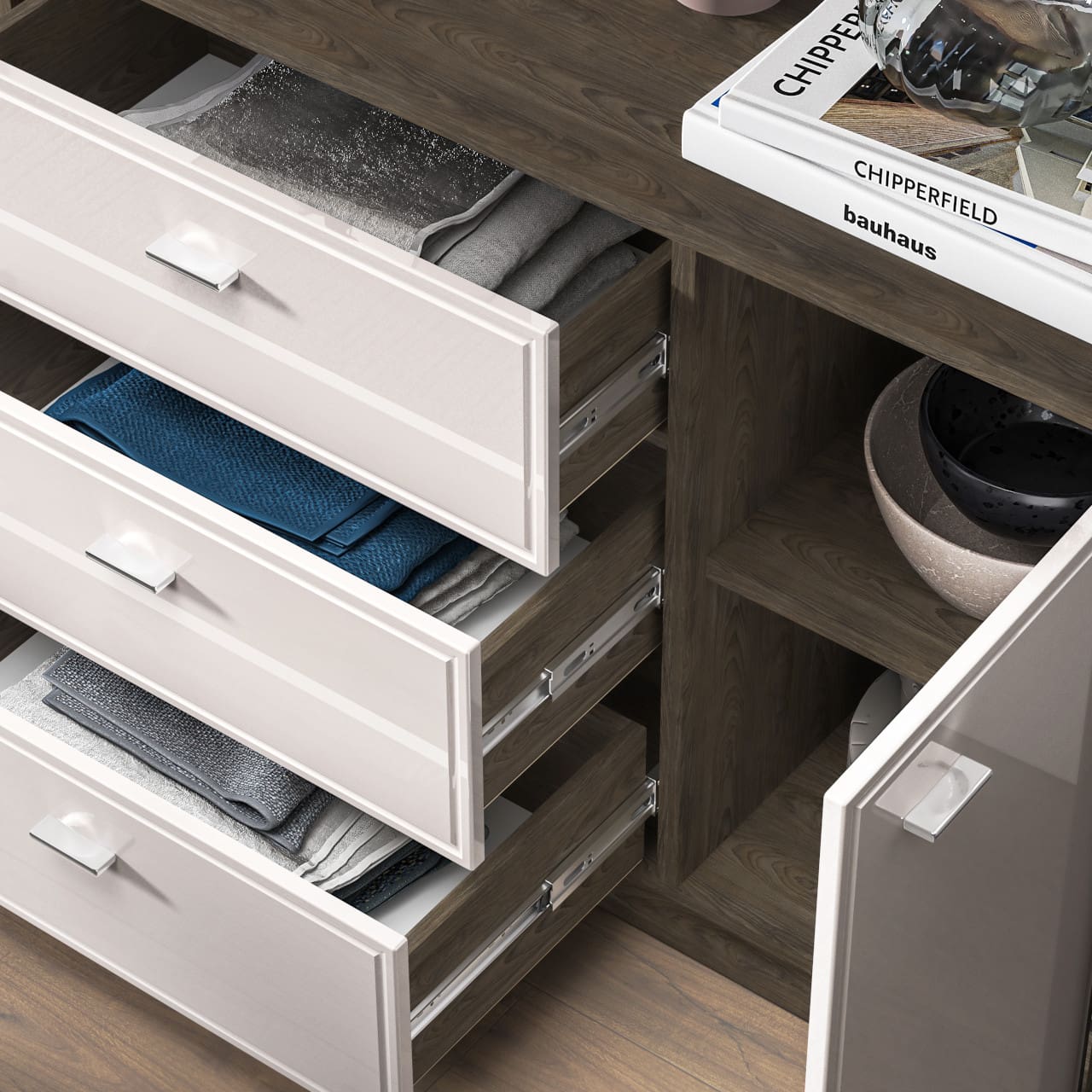 Komoda AVANTI 05 dub windmill tmavý / kašmír - Obrázek 8