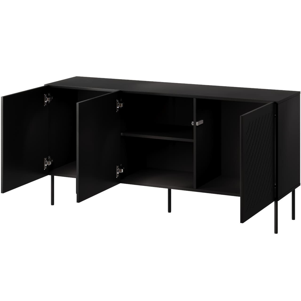 Komoda CASSIE 150 černý mat - Obrázek 2