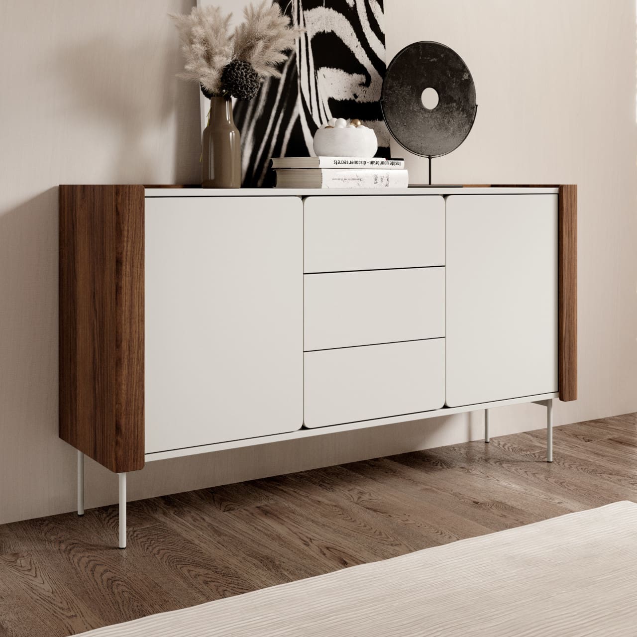 Komoda COLLAR 02 ořech warmia / kašmír - Obrázek 5