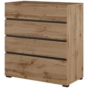 Komoda CROSI 28 dub wotan / černá