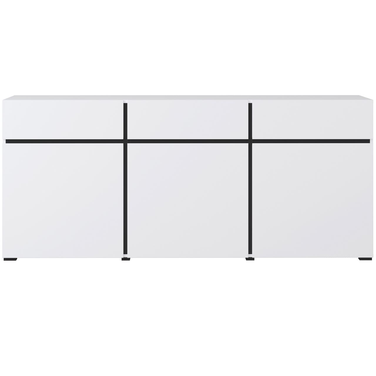 Komoda CROSI 43 bílá / černá - Obrázek 2