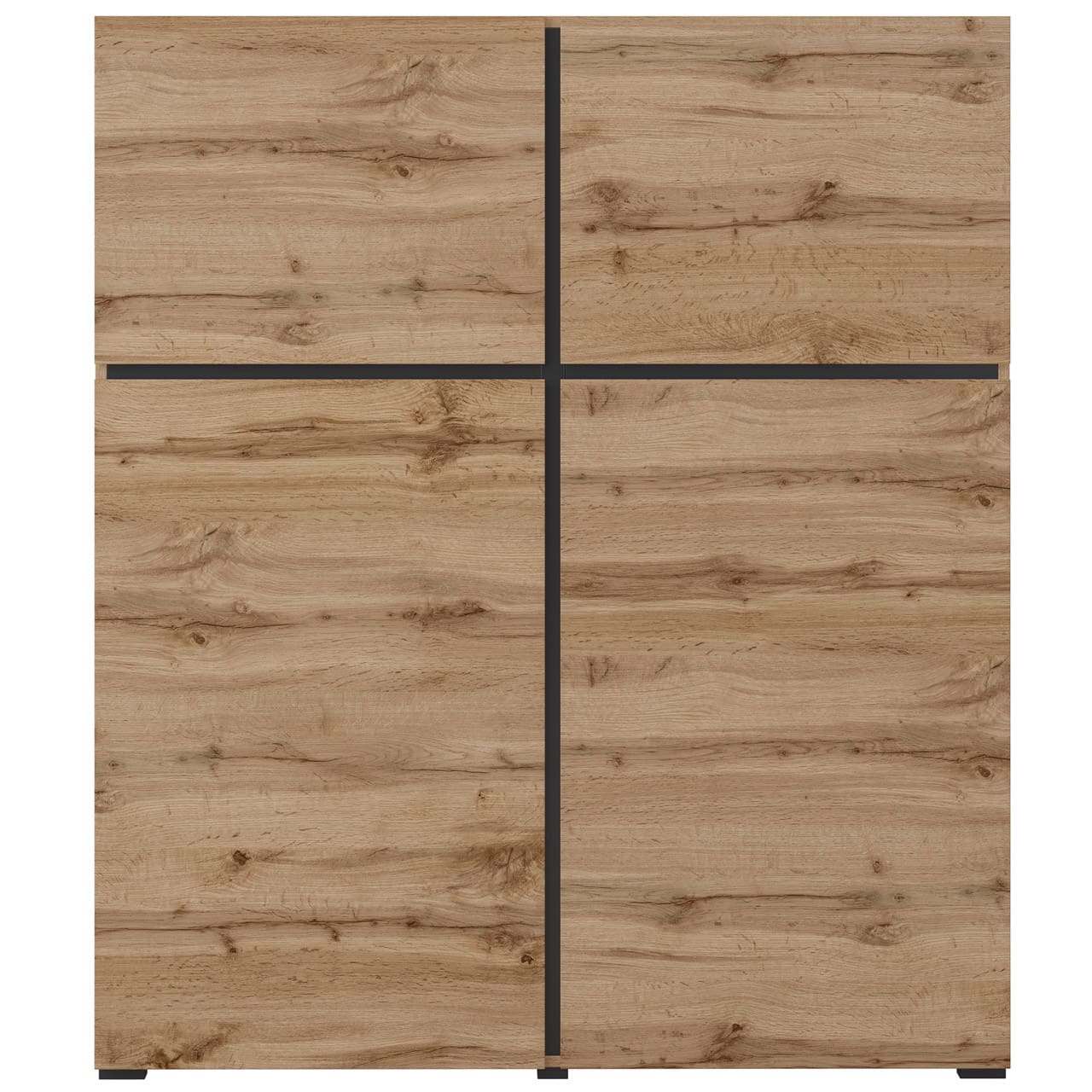 Komoda CROSI 76 dub wotan / černá - Obrázek 2