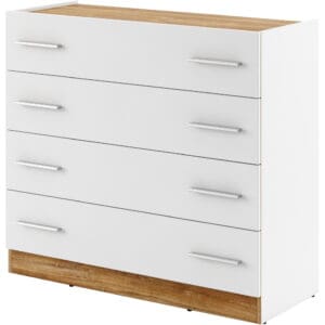 Komoda DENTRO DT04 bílá / dub stirling