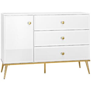 Komoda GOLDEN GL05 bílý lesk