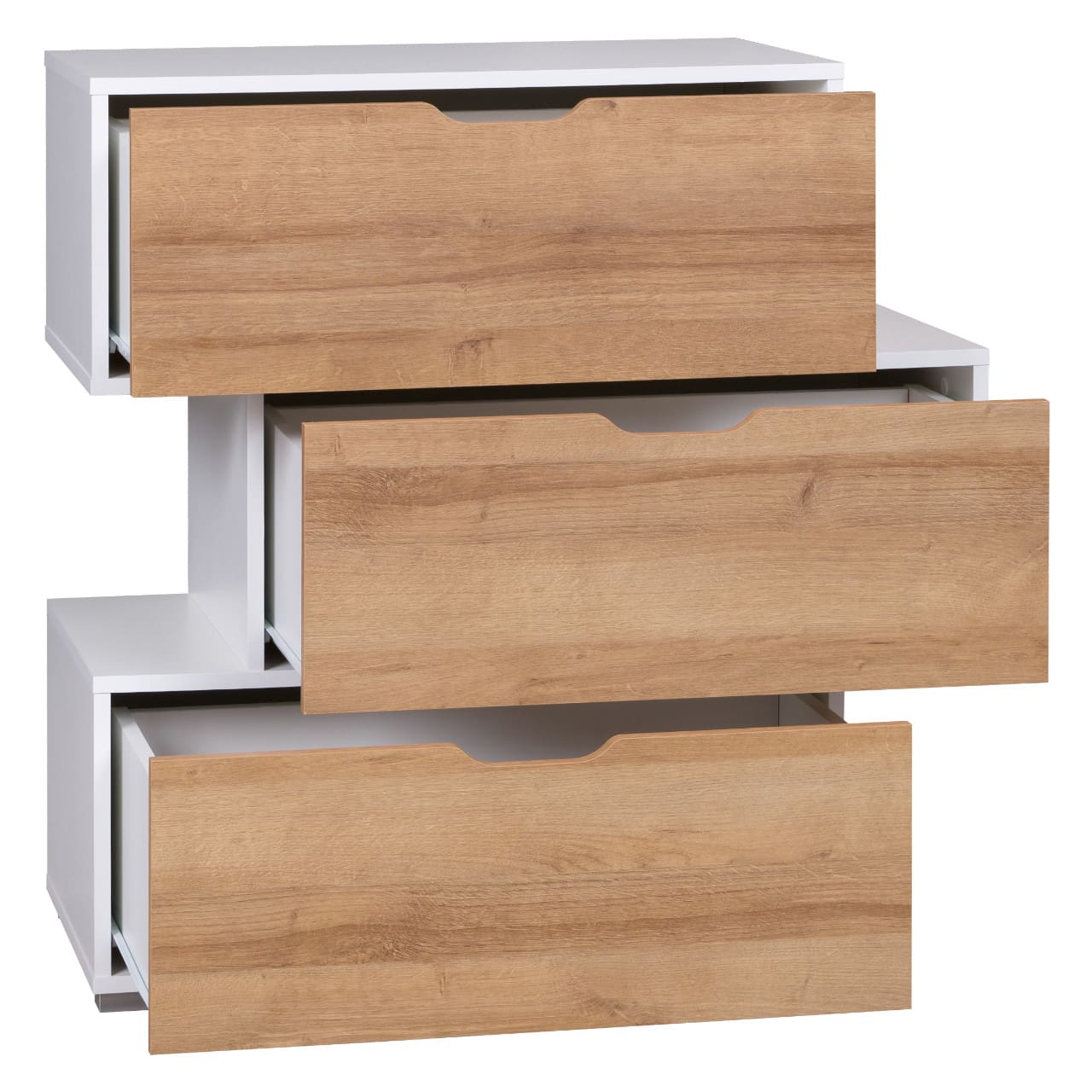 Komoda IWA 03 bílá / dąub zlatý - Obrázek 2