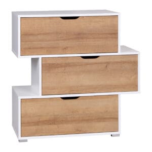 Komoda IWA 03 bílá / dąub zlatý