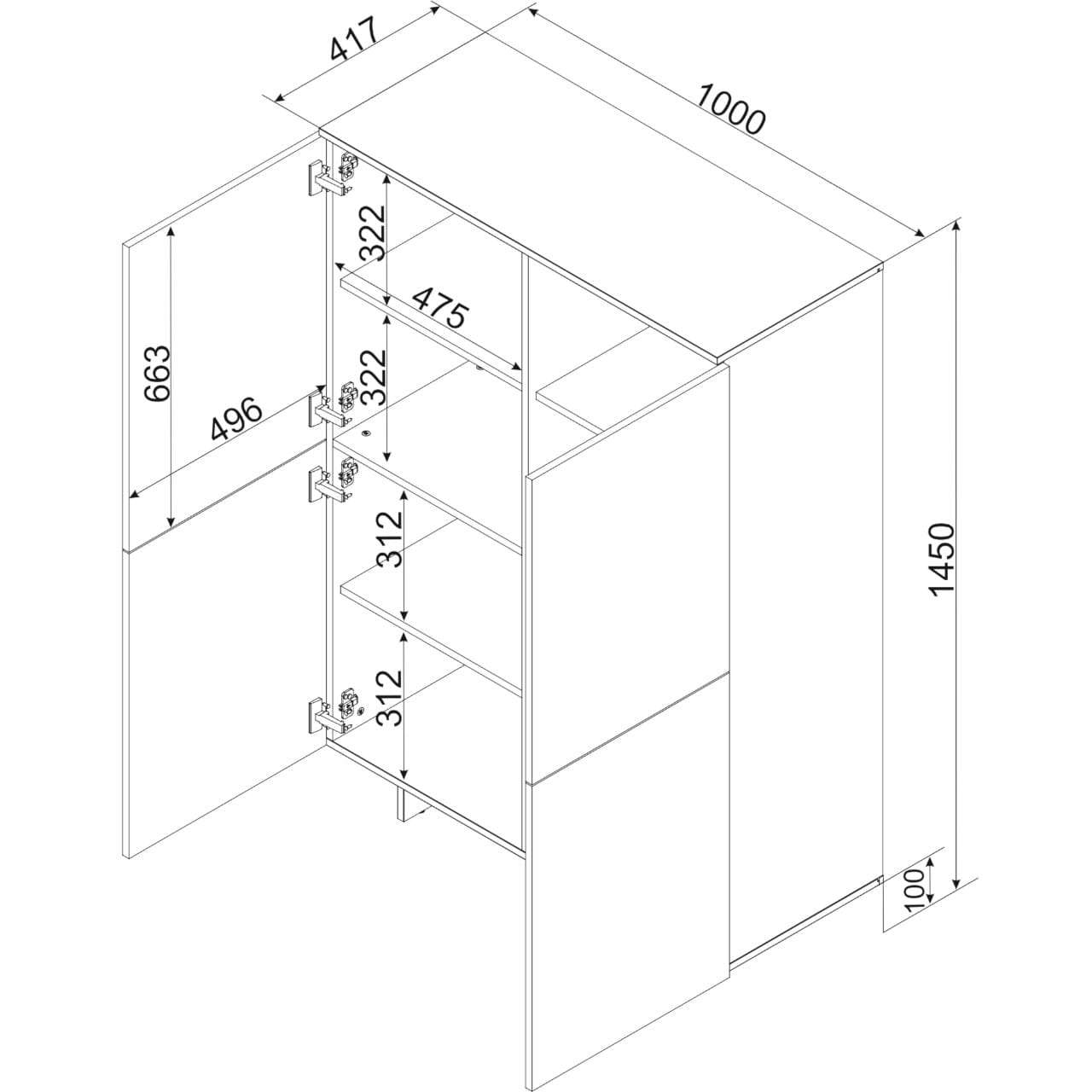 Komoda MALMO 4D pískově béžová - Obrázek 3