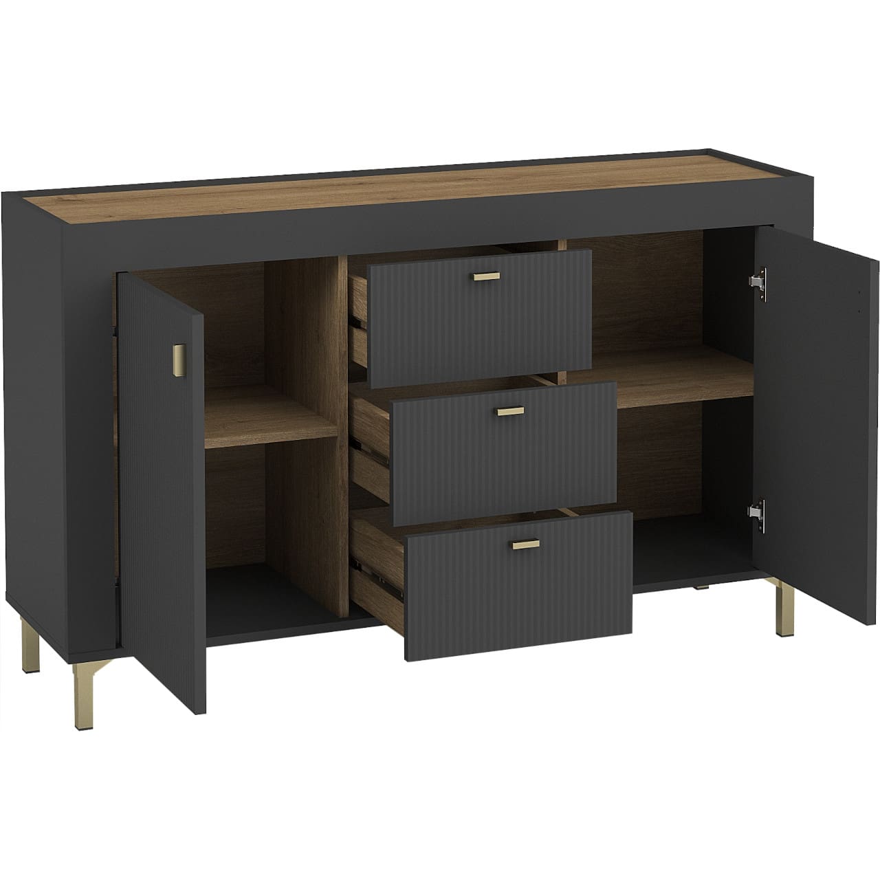 Komoda MOSSO 06 černá - Obrázek 2