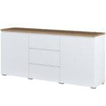 Komoda MUDO 26 bílá / dub mauvella