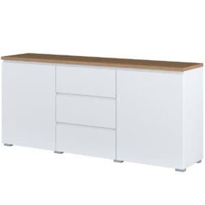 Komoda MUDO 26 bílá / dub mauvella