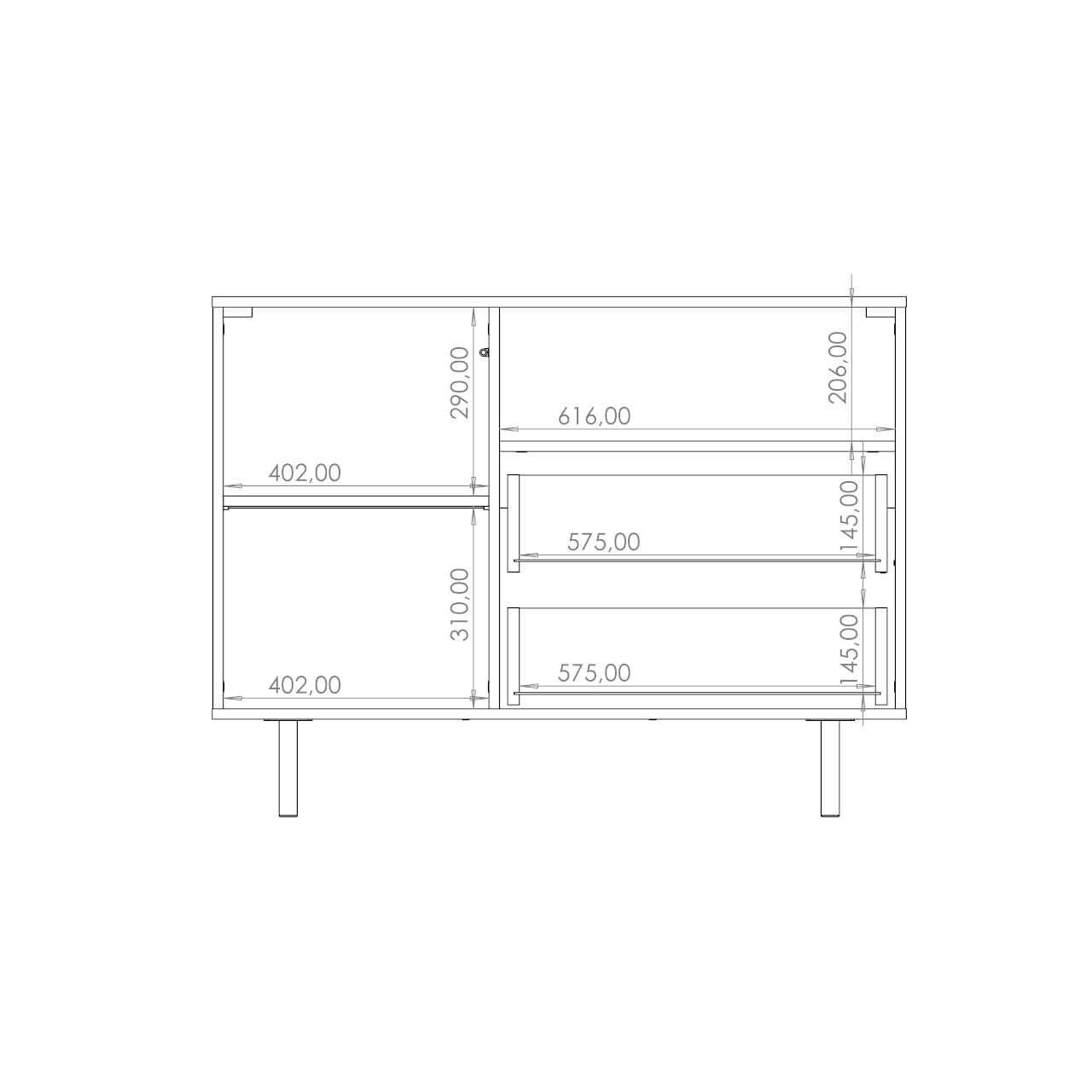 Komoda NUBI 01 černá - Obrázek 4