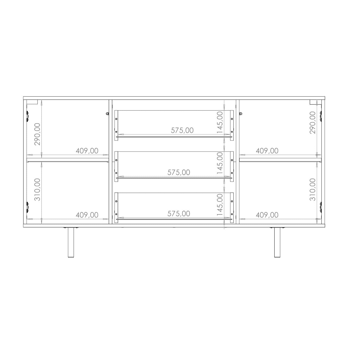 Komoda NUBI 02 černá - Obrázek 4