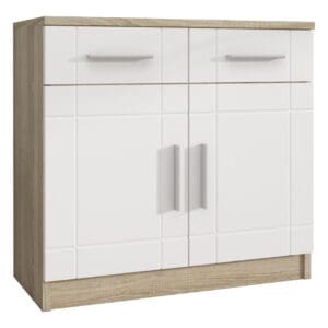 Komoda PARI 2D dub sonoma / bílá