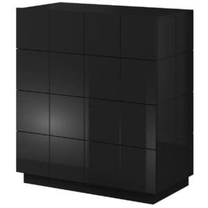 Komoda RAJA 4S černý lesk