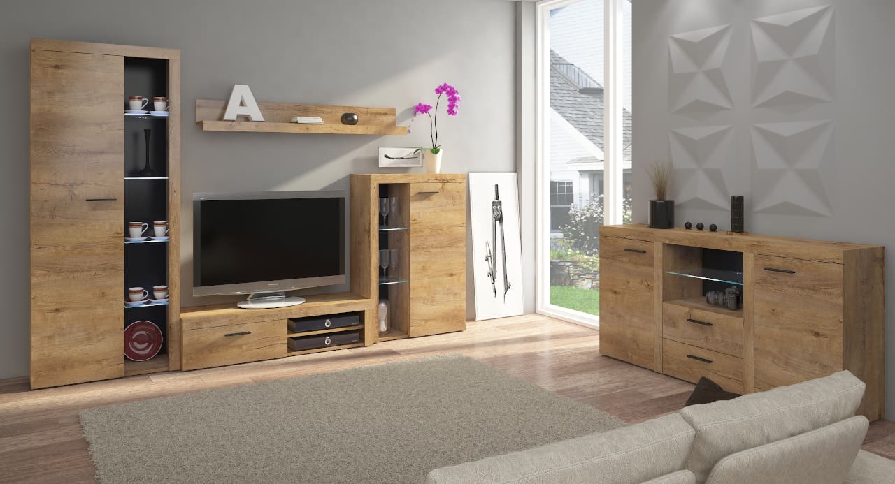 Komoda RODOS 3D dub lefkas - Obrázek 4