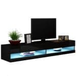 Komoda RTV 180 GOVI NEW VG9D černá / černý lesk