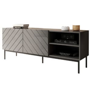 Komoda RTV BETO 150 grafit / černý rám