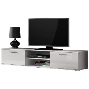 Komoda RTV BRNO SH3A bílá / bílý lesk