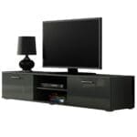 Komoda RTV BRNO SH3H šedá / šedý lesk