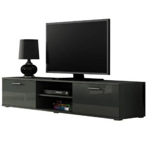 Komoda RTV BRNO SH3H šedá / šedý lesk