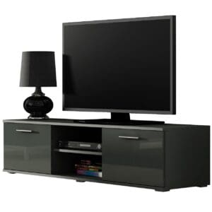 Komoda RTV BRNO SH4H šedá / šedý lesk