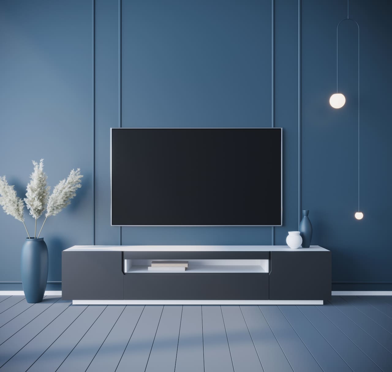 Komoda RTV DONE 200 bílá / černá - Obrázek 4