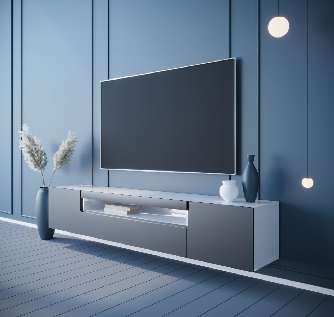 Komoda RTV DONE 200 bílá / černá - Obrázek 5