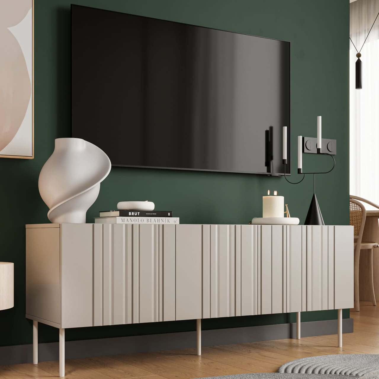 Komoda RTV ISOLA 150 béžový mat - Obrázek 4