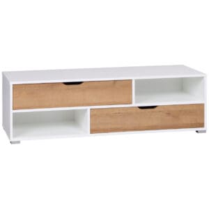 Komoda RTV IWA 10 bílá / dub zlatý